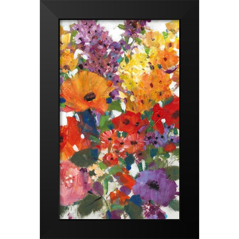 Fresh Floral I Black Modern Wood Framed Art Print by OToole, Tim