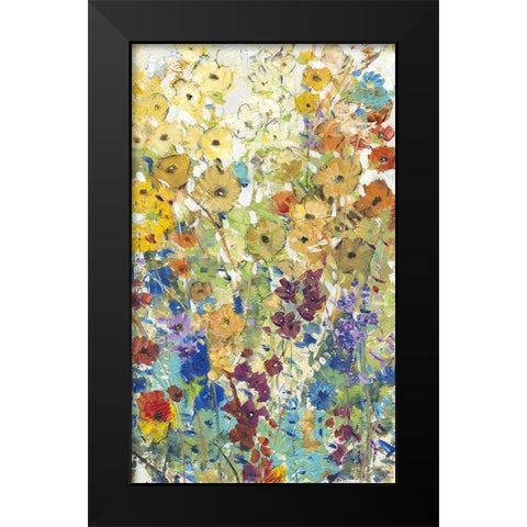 Meadow Floral I Black Modern Wood Framed Art Print by OToole, Tim