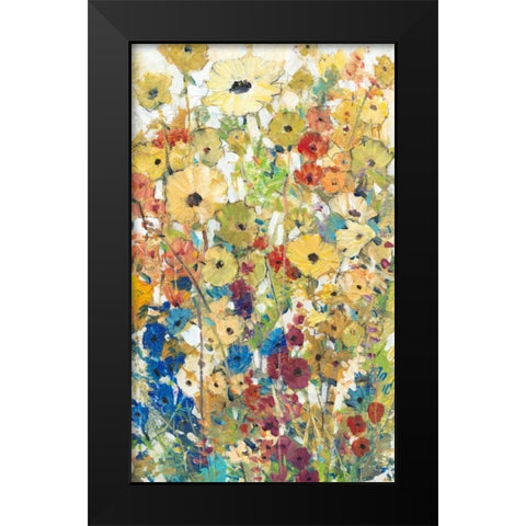 Meadow Floral II Black Modern Wood Framed Art Print by OToole, Tim