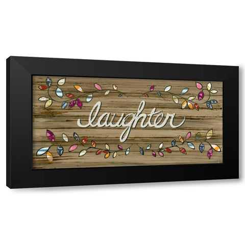 Love and Laughter I Black Modern Wood Framed Art Print with Double Matting by Vess, June Erica