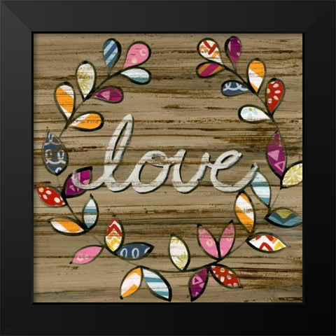 Love and Laughter III Black Modern Wood Framed Art Print by Vess, June Erica