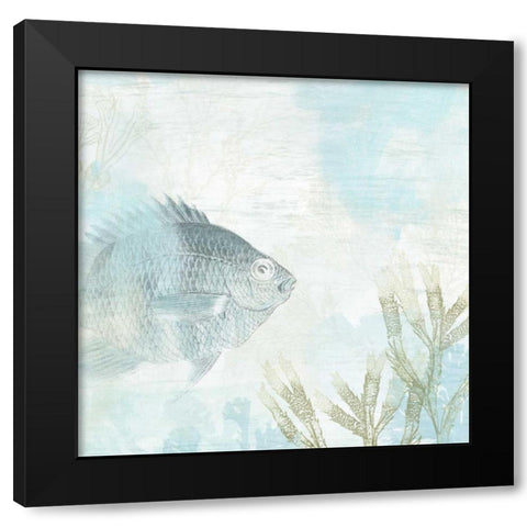 Coastal Fresco I Black Modern Wood Framed Art Print by Vess, June Erica