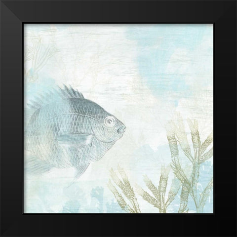 Coastal Fresco I Black Modern Wood Framed Art Print by Vess, June Erica