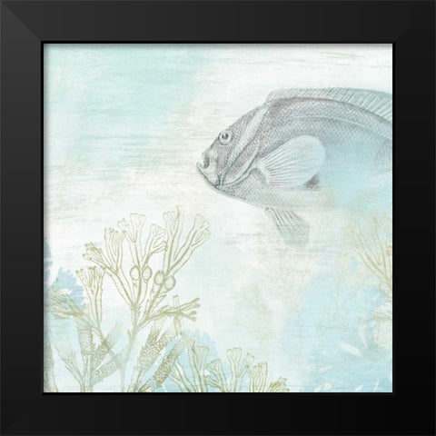 Coastal Fresco II Black Modern Wood Framed Art Print by Vess, June Erica