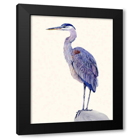 Heron Study I Black Modern Wood Framed Art Print by Wang, Melissa