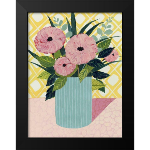 Retro Bouquet I Black Modern Wood Framed Art Print by Popp, Grace