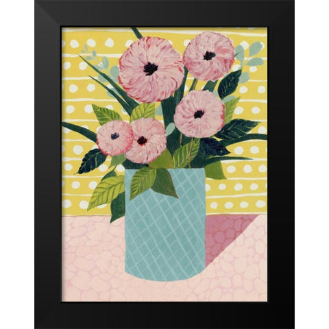Retro Bouquet II Black Modern Wood Framed Art Print by Popp, Grace