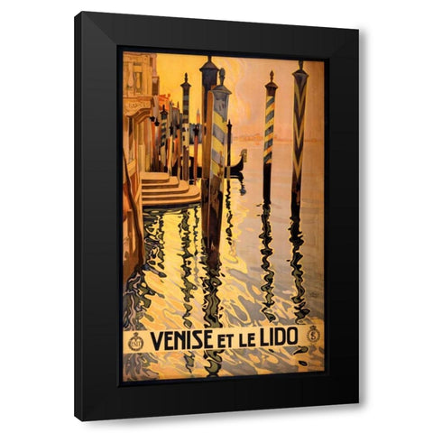 See Venise et le Lido Black Modern Wood Framed Art Print with Double Matting by Studio W