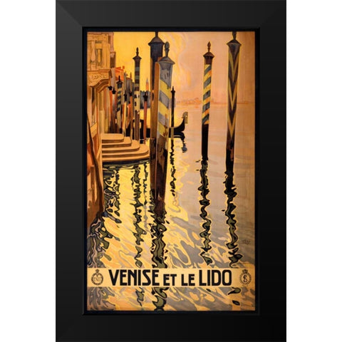 See Venise et le Lido Black Modern Wood Framed Art Print by Studio W