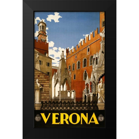See Verona Black Modern Wood Framed Art Print by Studio W