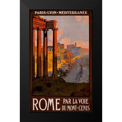See Rome Black Modern Wood Framed Art Print by Studio W