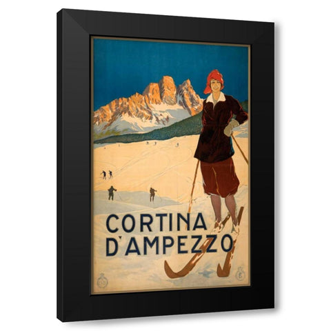 See Cortina d Ampezzo Black Modern Wood Framed Art Print by Studio W