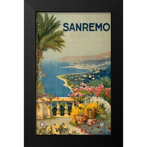 See San Remo Black Modern Wood Framed Art Print by Studio W