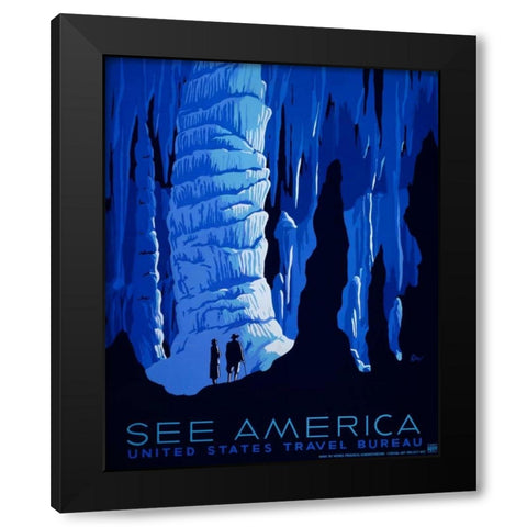 See America V Black Modern Wood Framed Art Print by Studio W