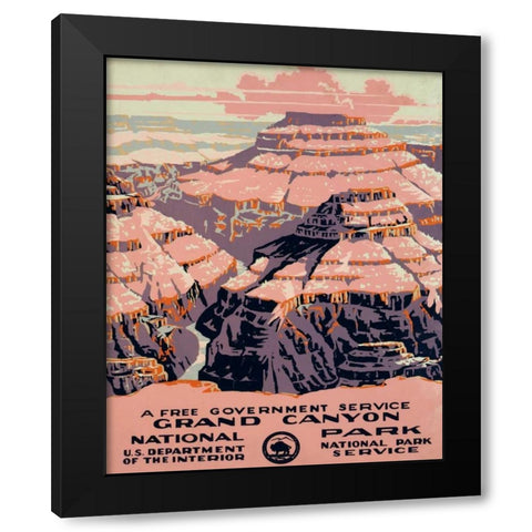 See America VII Black Modern Wood Framed Art Print by Studio W