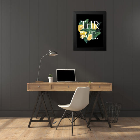 Prosper and Thrive II Black Modern Wood Framed Art Print by Popp, Grace