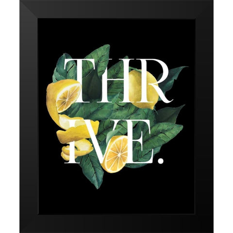 Prosper and Thrive II Black Modern Wood Framed Art Print by Popp, Grace