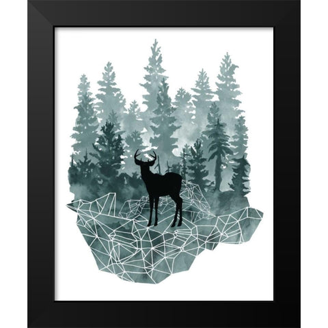 Faceted Animals I Black Modern Wood Framed Art Print by McCavitt, Naomi