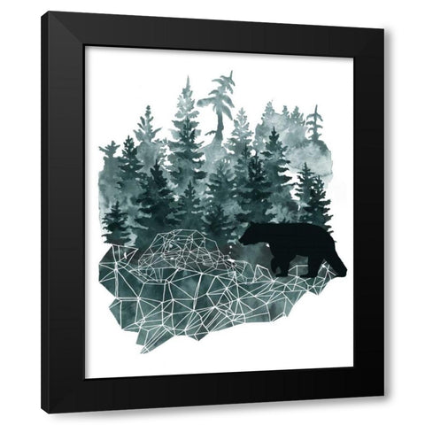 Faceted Animals II Black Modern Wood Framed Art Print by McCavitt, Naomi