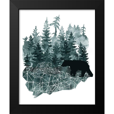 Faceted Animals II Black Modern Wood Framed Art Print by McCavitt, Naomi