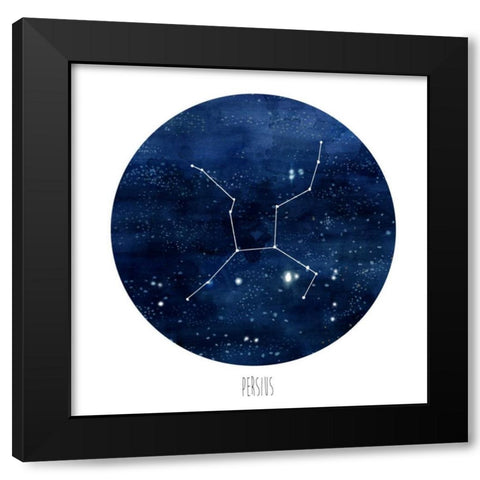 Constellation-Persius Black Modern Wood Framed Art Print by McCavitt, Naomi