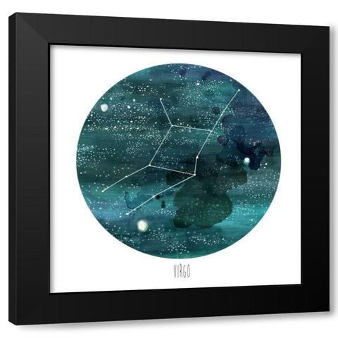 Constellation-Virgo Black Modern Wood Framed Art Print by McCavitt, Naomi