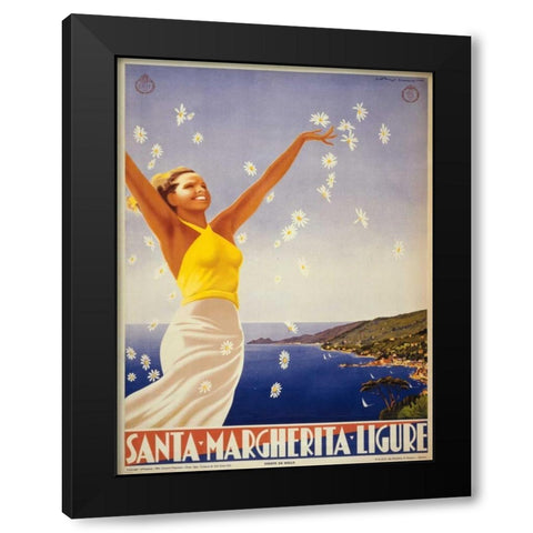 See South America III Black Modern Wood Framed Art Print by Studio W