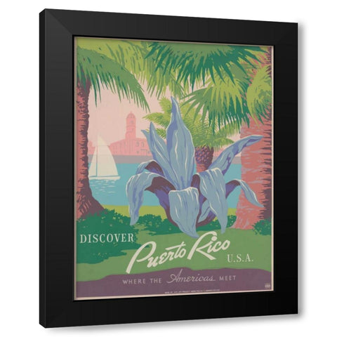 See South America IV Black Modern Wood Framed Art Print with Double Matting by Studio W