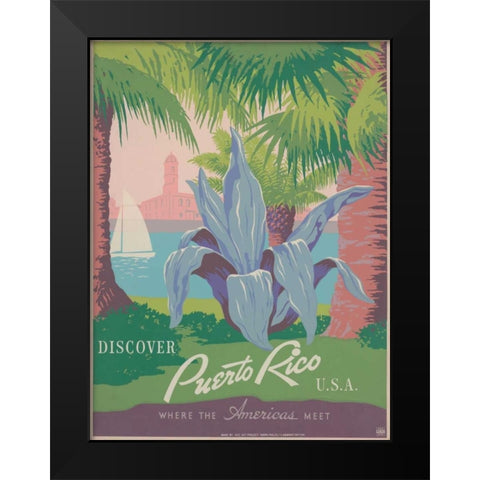 See South America IV Black Modern Wood Framed Art Print by Studio W