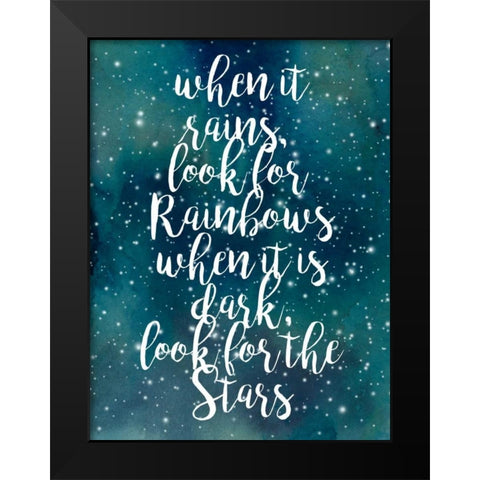 Galaxy Quote I Black Modern Wood Framed Art Print by Popp, Grace