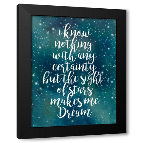 Galaxy Quote II Black Modern Wood Framed Art Print by Popp, Grace