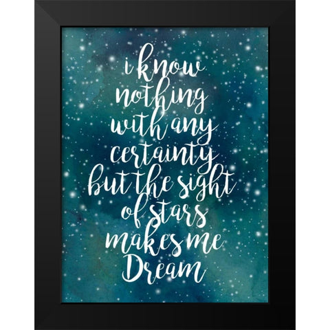 Galaxy Quote II Black Modern Wood Framed Art Print by Popp, Grace