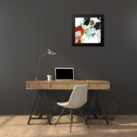 Syncopation IV Black Modern Wood Framed Art Print by Vess, June Erica