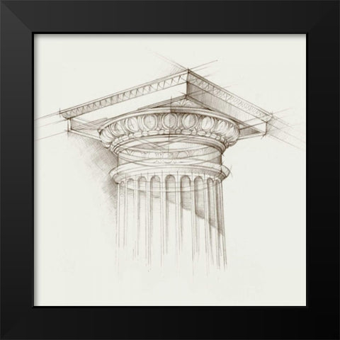 Column Schematic I Black Modern Wood Framed Art Print by Harper, Ethan