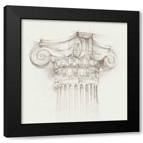 Column Schematic II Black Modern Wood Framed Art Print by Harper, Ethan