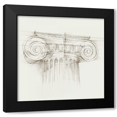 Column Schematic III Black Modern Wood Framed Art Print by Harper, Ethan