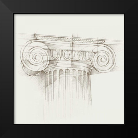 Column Schematic III Black Modern Wood Framed Art Print by Harper, Ethan