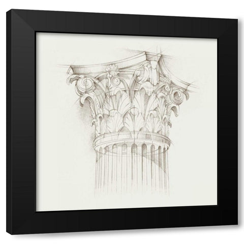 Column Schematic IV Black Modern Wood Framed Art Print by Harper, Ethan