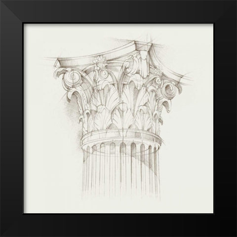 Column Schematic IV Black Modern Wood Framed Art Print by Harper, Ethan