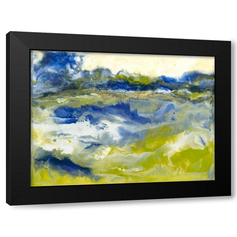 Marine Flow I Black Modern Wood Framed Art Print with Double Matting by Holland, J.