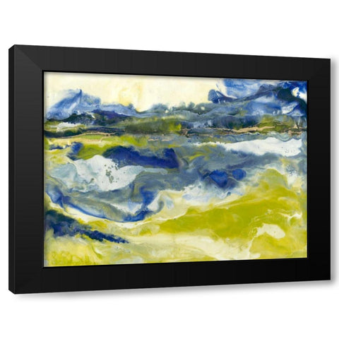 Marine Flow II Black Modern Wood Framed Art Print with Double Matting by Holland, J.