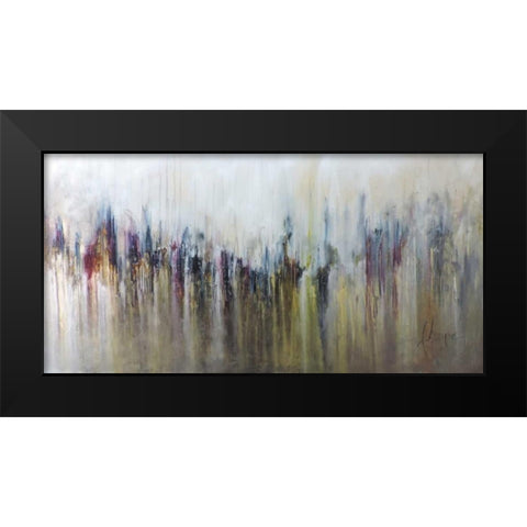 Cascada Metalica Black Modern Wood Framed Art Print by Herrera, Leticia