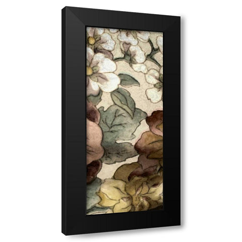 Earthtone Floral Panel III Black Modern Wood Framed Art Print by Kohnke, Catherine