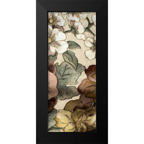 Earthtone Floral Panel III Black Modern Wood Framed Art Print by Kohnke, Catherine