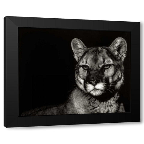 Scratchboard Nightfall Black Modern Wood Framed Art Print with Double Matting by Chapman, Julie T.