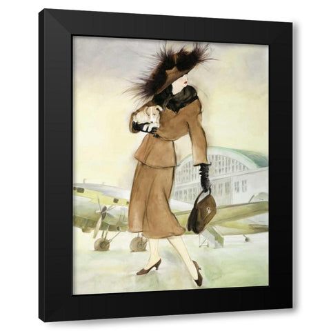 Vintage Lady I Black Modern Wood Framed Art Print with Double Matting by Reynolds, Graham