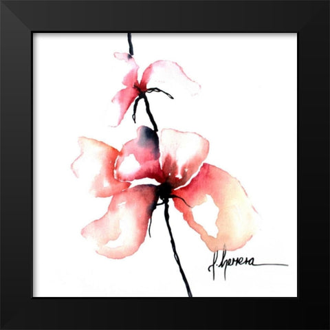 Bold Floral I Black Modern Wood Framed Art Print by Herrera, Leticia