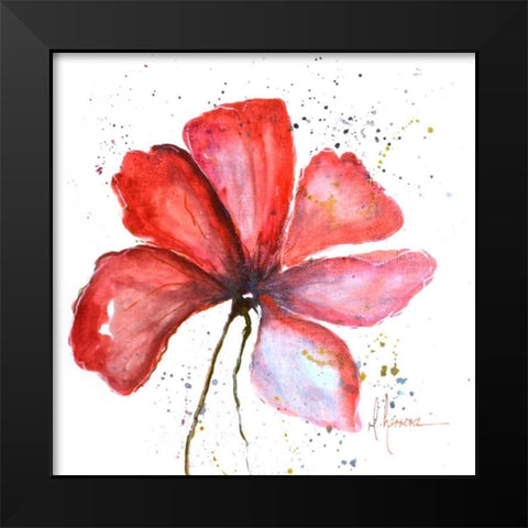 Bold Floral III Black Modern Wood Framed Art Print by Herrera, Leticia