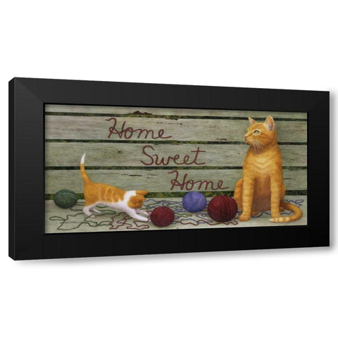 Home Sweet Home Black Modern Wood Framed Art Print with Double Matting by Matcham, Marcia