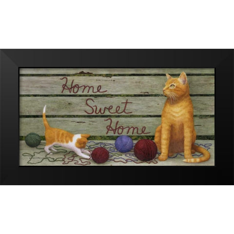 Home Sweet Home Black Modern Wood Framed Art Print by Matcham, Marcia